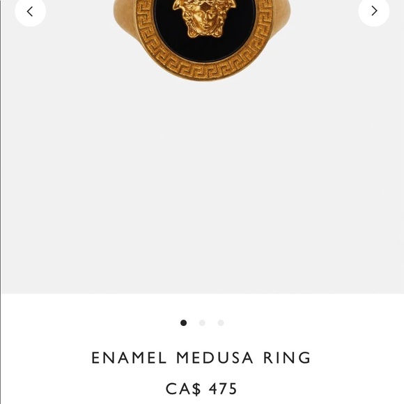 Versace ENAMEL MEDUSA RING Size 23 - Picture 4 of 6